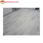 Mattonelle di marmo di legno bianche della ciniglia, sguardo regolare lucidato della piastrella per pavimento di marmo