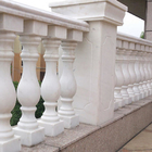 Lastra di pietra di marmo bianca, pietra di marmo della balaustra dell'inferriata della colonna del balcone della scala